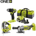 Ryobi RCK183E-242S 18 V Kömürsüz 3'lü Matkap Seti