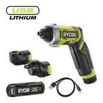 Ryobi RSD4-120TA2 4V Akülü Tornavida Köşe + Ofset Başlık Seti
