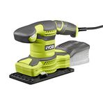 Ryobi RSS280-S titreşimli zımpara 280 W RSS280-S, ince/bileme için ideal, zımpara yüzeyi 93 x 185 mm, hızlı zımpara kağıdı değişimi için cırt cırtlı bant, döngüsel toz emme sistemi, GripZoneTM