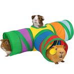 Rypet Guinea Pig Tüneli 3 Yollu Katlanabilir Küçük Pet Tüneller ve Tüpler İnteraktif Top Bebek Tavşan Gelincik Hamster Chinchilla Kirpi Saklanma ve Dinlenme