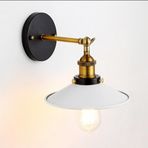Rys Retro Çap 23 cm Metal Dekoratif Mafsallı Akrobatik Beyaz Duvar Aplik