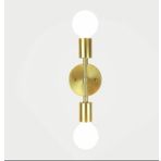 Rys Retro Gold Metal 2 li Dekoratif Rustik Duvar Aplik