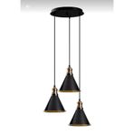 Rys Retro Metal 3 Lü Dekoratif Rustik Sarkıt Avize Çap 30 Cm