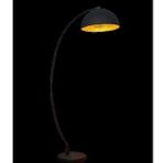Rys Retro Metal C Kol Siyah Dekoratif Köşe Lambası Lambader Başlık Çap:40 cm