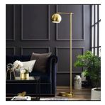 Rys Retro Metal Dekoratif Rustik Gold Kaplama Başlık Köşe Lambası Lambader Başlık Çap:20 Cm