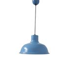 Rys Retro Metal Mavi Dekoratif Tekli Kafe Mutfak Çocuk Odası Sarkıt Avize Çap:30 Cm