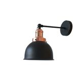 Rys Retro Siyah Bakır Duylu Metal Dekoratif Mafsallı Duvar Aplik
