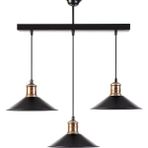 Rys Tasarım Retro Masa Üstü Sıralı Dekoratif 3 Lü Rustik Sarkıt Avize En:60 CM9656562 - Siyah