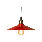 Rys Tasarım Retro Metal Sarkıt Avize - Kırmızı - 1
