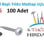 Rysb 4,2x16 mm 100 Adet Beyaz Pul Başlı Matkap Uçlu Vida Otomatik Vida