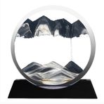 rysnwsu Hareketli Kum Sanatı Resim Sandscapes Masaüstü Sanat Oyuncakları, Hareketli Ekranda 3D Derin Deniz Kum Manzarası Akan Kum Çerçeve Rahatlatıcı Masaüstü Ev Ofis İş Dekoru (Ahşap-Siyah)