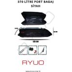 Ryuo Araç Üstü Tabut Port Bagaj 370 Litre Siyah