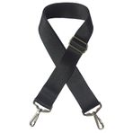 RZ RY ZAGA Çanta Askısı Siyah Polyester Kolon Tokası Ayarlanabilir Nikel Tokalı Çanta Sapı 4cm X 125cm
