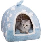S Ayrılabilir Pet Kedi Köpek Yatak Yavru Dört Mevsim Evrensel Sıcak Yatak Hamster Kafes Küçük Köpek Tavşan Cottage Uyku Aksesuarları Stuff | Kafesler (Yurt Dışından) - Mavi
