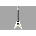 S By Solar VB4.6W Elektro Gitar, White, Poplar, 6 Telli, 24 Fret, Humbucker Manyetikler