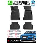 S-Dizayn Audi A4 3D Pro Havuzlu Paspas 2016 Üzeri A+ Kalite - Siyah