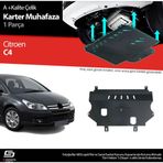S-Dizayn Citroen C4 Çelik Karter Muhafaza Koruma 2004-2010 A+ Kalite