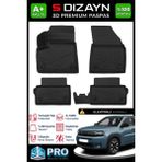 S-Dizayn Fıat Grande Panda Elektrikli 3D Pro Havuzlu Paspas 2025 Üzeri A+ Kalite 3DS-SDZ358 - Siyah