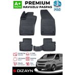 S-Dizayn Fiat Scudo 3D Pro Havuzlu Paspas 2022 Üzeri A+ Kalite - Siyah