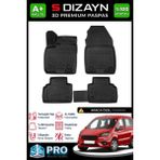 S-Dizayn Ford Courier 3D Pro Havuzlu Paspas 2014-2022 A+ Kalite 3DS-SDZ057 - Siyah