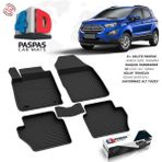 S-Dizayn Ford EcoSport 4D Havuzlu Paspas 2018-2022 A+ Kalite - Siyah