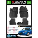 S-Dizayn Ford Focus 3 3D Pro Havuzlu Paspas 2011-2014 A+ Kalite 3DS-SDZ230 - Siyah