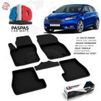 S-Dizayn Ford Focus 3 Makyajlı HB 4D Havuzlu Paspas 2015-2018 A+ Kalite - Siyah
