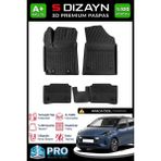 S-Dizayn Hyundai I10 3D Pro Havuzlu Paspas 2019 Üzeri A+ Kalite 3DS-SDZ179 - Siyah