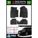 S-Dizayn Hyundai I20 3D Pro Havuzlu Paspas 2020 Üzeri A+ Kalite 3DS-SDZ092 - Siyah