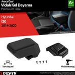 S-Dizayn Hyundai İ20 Kol Dayama Kolçak ABS Vidalı Siyah 2014-2020 A+Kalite
