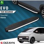 S-Dizayn Hyundai Staria Evo Aluminyum Yan Basamak 233 cm 2021 Üzeri A+ Kalite - Siyah