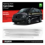 S-dizayn Mercedes Vito W447 Krom Cam Alt Çıtaları 8 Prç. (tek Sürgülü Kapı-l1 Kısa Şasi) 2014 Üzeri