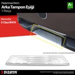 S-Dizayn Mercedes X-Class Krom Arka Tampon Eşiği 2017 Üzeri A+ Kalite - 101 - Siyah
