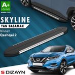 S-Dizayn Nissan Qashqai 2 Skyline Krom Yan Basamak 173 cm 2014-2021 A+ Kalite - (ClearEyelets)Black-RadiantOrchid