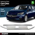 S-Dizayn Opel Corsa E Krom Cam Çıtası 6 Prç. 2015-2019