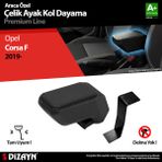 S Dizayn Opel Corsa F ABS Siyah 2019 Üzeri A+Kalite Çelik Ayaklı Kolçak