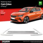 S-dizayn Opel Corsa F Krom Cam Çıtası 6 Prç. 2019 Üzeri