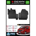 S-Dizayn Opel Vivaro Panelvan 3D Pro Havuzlu Paspas Ön 2'li 2019 Üzeri A+ Kalite 3DS-SDZ043 - Siyah