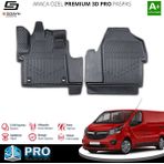 S-Dizayn Opel Vivaro Panelvan 3D Pro Havuzlu Paspas Ön 2'li 2019 Üzeri A+ Kalite - Siyah