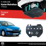 S-dizayn Peugeot 206 Çelik Karter Muhafaza 1998-2013 A+ Kalite