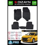 S-Dizayn Peugeot 208 2 3D Pro Havuzlu Paspas 2019 Üzeri A+ Kalite 3DS-SDZ045 - Siyah