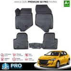 S-Dizayn Peugeot 208 2 3D Pro Havuzlu Paspas 2019 Üzeri A+ Kalite - Siyah