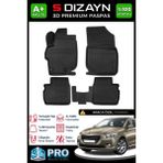 S-Dizayn Peugeot 301 3D Pro Havuzlu Paspas 2013 Üzeri A+ Kalite 3DS-SDZ058 - Siyah