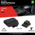 S-Dizayn Peugeot 301 ABS Vidalı Kol Dayama Kolçak Siyah 2012 Üzeri A+Kalite