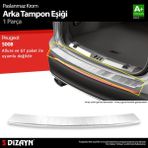 S-Dizayn Peugeot 5008 2 Krom Arka Tampon Eşiği 2017-2020 A+ Kalite - 101 - Siyah