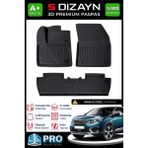 S-Dizayn Peugeot 5008 3D Pro Havuzlu Paspas 2017-2024 A+ Kalite - Siyah