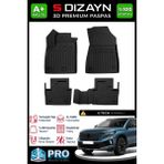 S-Dizayn Renault Austral E-Tech 3D Pro Havuzlu Paspas 2023 Üzeri A+ Kalite 3DS-SDZ126 - Siyah