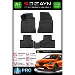 S-Dizayn Renault Clio 5 3D Pro Havuzlu Paspas 2019-2026 A+ Kalite 3DS-SDZ072 - Siyah