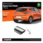 S-Dizayn Renault Clio 5 Krom Egzoz Ucu Vidalı 2019 ve Üzeri