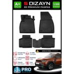 S-Dizayn Renault Duster 4x4 3D Pro Havuzlu Paspas 2024 Üzeri A+ Kalite - Siyah